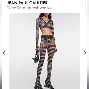 JEAN PAUL GAULTIER
Tattoo Collection mesh crop top and pants set